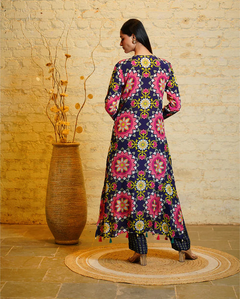 Misu Samara Flower Navy Blue